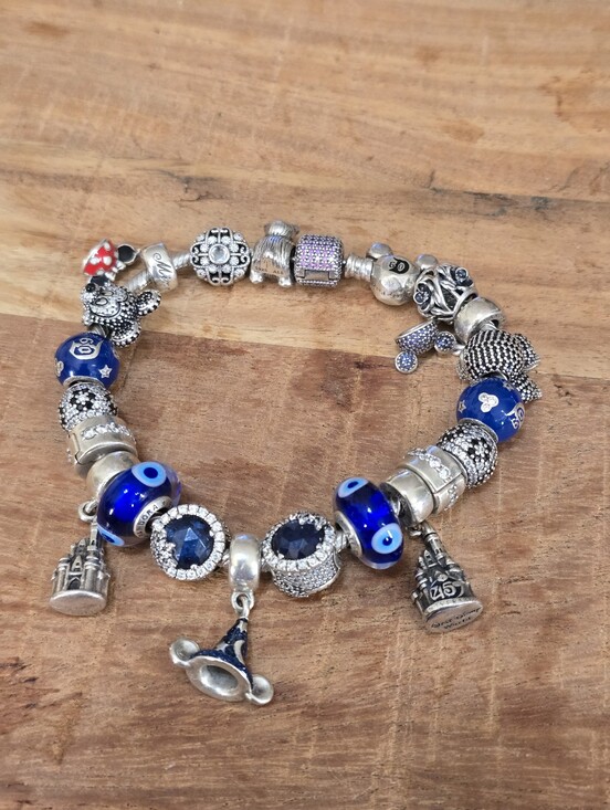 Pandora Jewelry - Authentic Pandora Bracelet With Disney Minnie And Mickey, Evil Eye Charms!